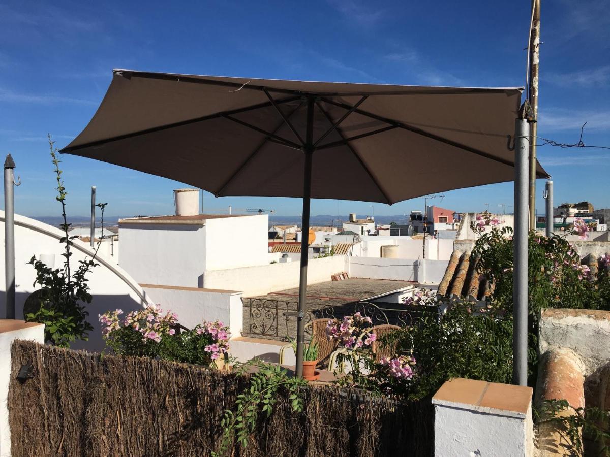 Casa Leon Blanco Carmona Reformada Centrica Con Chimenea Y Terraza Con Vistas Villa Eksteriør bilde